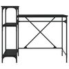 vidaXL Schreibtisch mit Regal Schwarz 105x50x90cm Holzwerkstoff Eisen