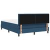 vidaXL Boxspringbett mit Matratze mit LED Blau 140 x 190 cm Stoff