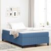 vidaXL Boxspringbett Blau und Wei&szlig; 120 x 190 cm Cordstoff