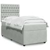 vidaXL Boxspringbett mit Matratze Hellgrau 80x200 cm Samt