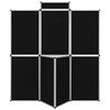 vidaXL 8-Panel Faltdisplay Messewand mit Tisch 181&times;200 cm Schwarz