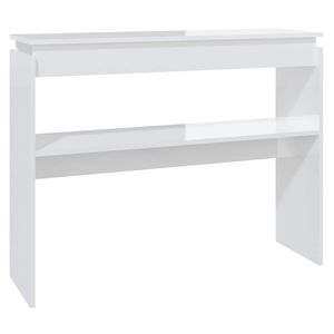 vidaXL Konsolentisch Hochglanz-Wei&szlig; 102x30x80 cm Holzwerkstoff