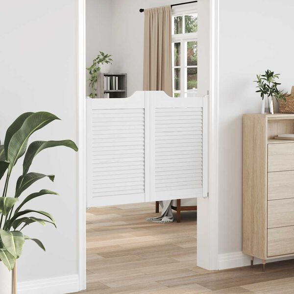 vidaXL Schwingt&uuml;ren Lamellen-Design 1-Paar Wei&szlig; 80x100 cm