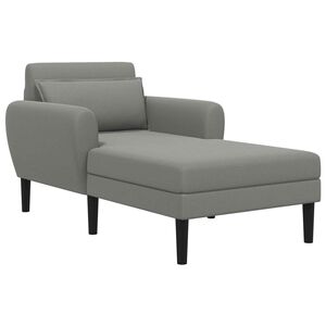 vidaXL Chaiselongue Dunkelgrau Struktur-Samt