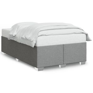 vidaXL Bettgestell ohne Matratze Hellgrau 120x190 cm Stoff