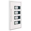 vidaXL Haust&uuml;r Wei&szlig; 110x210 cm Aluminium und PVC