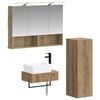vidaXL Badezimmerschrank-Set 4 Stk. Artisan-Eiche Holzwerkstoff