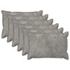 vidaXL Kissen 6 stk. HOUTEN Hellgrau 40 x 60 cm Mikrofaser Fleece
