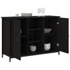 vidaXL Sideboard Schwarz 100x35x70 cm Holzwerkstoff