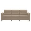 vidaXL 3-Sitzer-Sofa Taupe 180 cm Mikrofasergewebe
