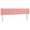 vidaXL LED Kopfteil Rosa 163x16x78/88 cm Samt
