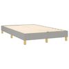 vidaXL Boxspringbett mit Matratze & LED Hellgrau 120x200 cm Stoff