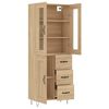 vidaXL Highboard Sonoma-Eiche 69,5x34x180 cm Holzwerkstoff