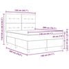 vidaXL Boxspringbett mit Matratze mit Kopfteil Blau 140 x 200 cm Stoff