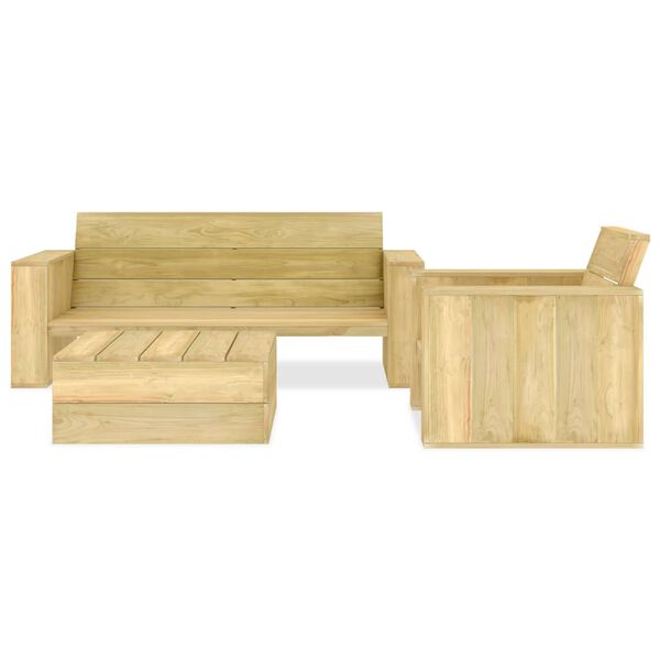 vidaXL 3-tlg. Garten-Lounge-Set Kiefernholz Impr&auml;gniert