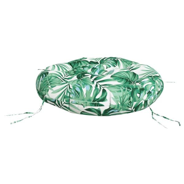 vidaXL Kissen Rund Blattmuster &Oslash; 60 x 11 cm Oxford-Gewebe