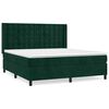 vidaXL Boxspringbett mit Matratze Dunkelgr&uuml;n 180x200 cm Samt