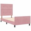 vidaXL Boxspringbett mit Kopfteil Rosa 80 x 200 cm Samt