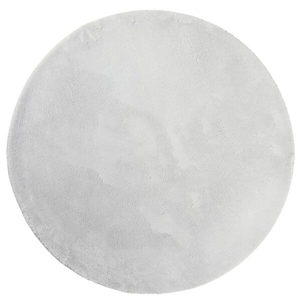 vidaXL Teppich HUARTE Kurzflor Weich und Waschbar Grau &Oslash; 120 cm