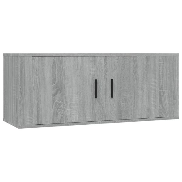 vidaXL 7-tlg. TV-Schrank-Set Grau Sonoma Holzwerkstoff