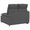 vidaXL Modulares Sofa Endmodul mit Armlehne Kissen Dunkelgrau 100 cm
