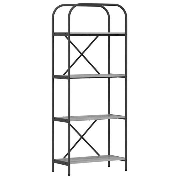 vidaXL B&uuml;cherregal Graues Sonoma 60 x 30 x 146 cm Holzwerkstoff