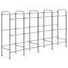 vidaXL Kistenregal f&uuml;r 12 Kisten Silbern 190x33x116 cm Stahl