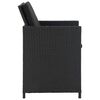 vidaXL 13-tlg. Garten-Essgruppe mit Auflagen Poly Rattan Schwarz