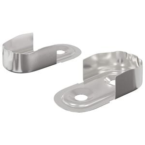 vidaXL Kleiderstangenhalter 2 Stk. Wei&szlig;es Zink 40 x 18 x 10 mm Eisen