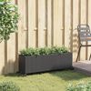 vidaXL Hochbeet mit Rollen & 3 F&auml;chern Schwarz 107x32x38cm Poly Rattan