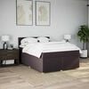 vidaXL Boxspringbett mit Matratze Dunkelbraun 140x190 cm Stoff
