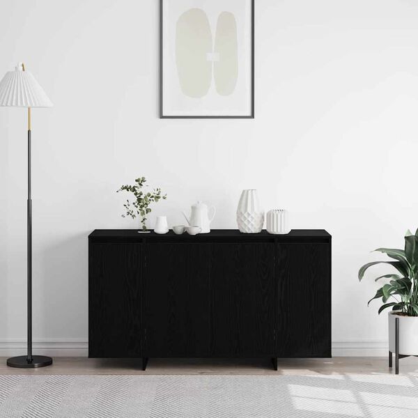 vidaXL Sideboard Schwarz Eichen-Optik 135 x 41 x 75 cm Holzwerkstoff