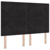 vidaXL LED Kopfteil mit LED-Lichtleisten Schwarz 160 cm Samt