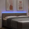 vidaXL LED Kopfteil mit LED-Lichtleisten Taupe 180 cm Polyester