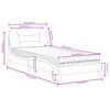 vidaXL Bett mit Matratze "Hvar" Hellgrau 80x200 cm Stoff
