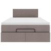vidaXL Ottoman-Bett mit Matratze Taupe 120x190 cm Stoff