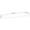 vidaXL Tischplatte 100x40x2,5 cm Oval Raues Massives Mangoholz
