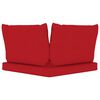 vidaXL Garten-Palettensofa 3-Sitzer mit Kissen in Rot Kiefernholz