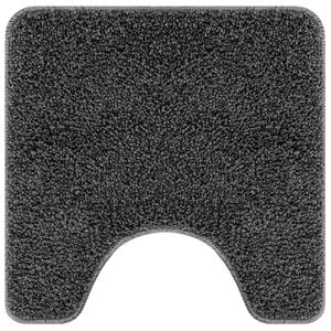 vidaXL Rutschfeste Badematte mit Toilettenausschnitt Dunkelgrau