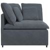 vidaXL Modulares Sofa Eckmodul mit Kissen Dunkelgrau 100 cm