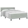vidaXL Boxspringbett mit Matratze Hellgrau 200 x 140 cm Polyester