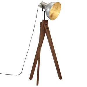 vidaXL Stehleuchte 25 W Vintage Silbern 45x45x120 cm E27