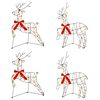 vidaXL Weihnachtsrentier 4 stk. 180 LEDs Warmes Wei&szlig; 43 x 19 x 65 cm