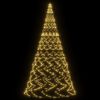 vidaXL LED-Weihnachtsbaum f&uuml;r Fahnenmast Warmwei&szlig; 3000 LEDs 800 cm