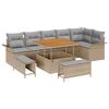 vidaXL Garten-Sofa-Set 9 stk. 8-Sitzanzahl Beige und Hellgrau