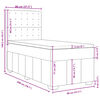 vidaXL Boxspringbett mit Matratze Creme 80x200 cm Stoff