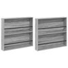 vidaXL Magazinregal 2 stk. Graues Sonoma 80 x 12 x 70 cm Holzwerkstoff
