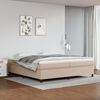 vidaXL Boxspringbett Matratze Cappuccino-Braun 200x200cm Kunstleder