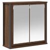 vidaXL Bad-Wandschrank mit Spiegel Braun Eichen-Optik 60x21x60 cm