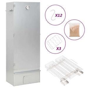 vidaXL R&auml;ucherofen mit Kaltrauchgenerator Verzinkter Stahl
